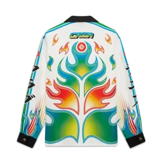 Cămășă din mătase twill cu mâneci lungi Flame Laurel