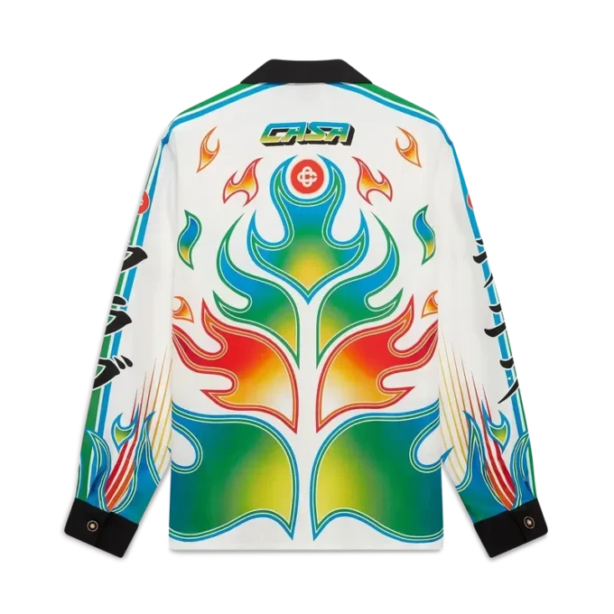 Cămășă din mătase twill cu mâneci lungi Flame Laurel