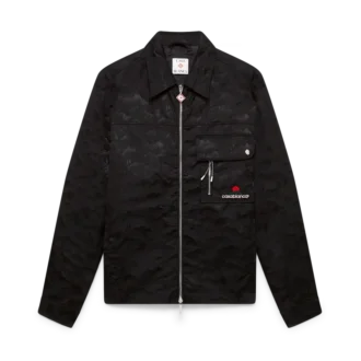 Cămășă din nailon cu pantaloni scurți, imprimeu camuflaj și fermoar