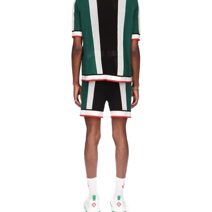 Cămășă din plasă cu dungi