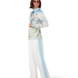 Cămășă din twill de mătase cu mâneci lungi L’hiver Fleuri