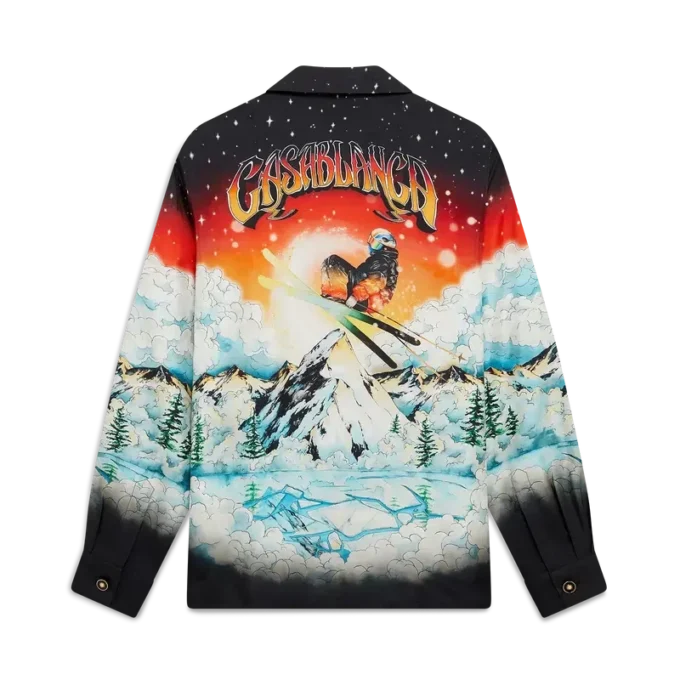 Cămășă din twill de mătase cu mâneci lungi Ski Lake