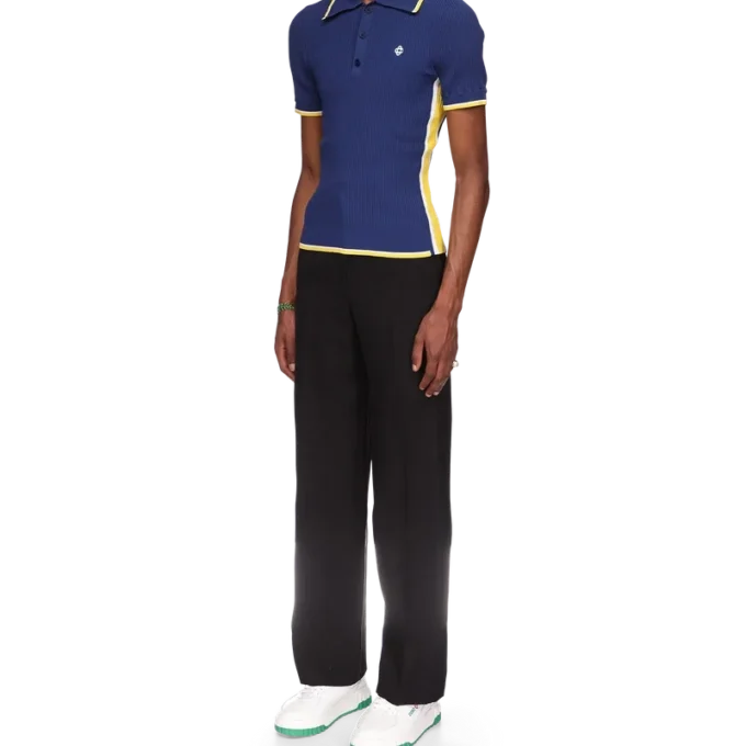 Cămășă polo cu nervuri Cămășă polo cu nervuri