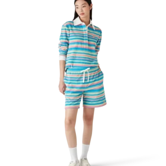 Cămășă polo din material frotir cu dungi