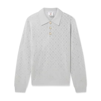 Cămășă polo din tricot cu monogramă Crystal