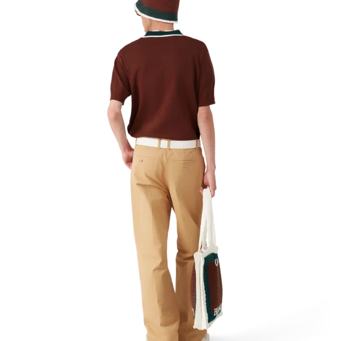 Cămășă polo oversized cu tricotaj în relief Cămășă polo oversized cu tricotaj în relief