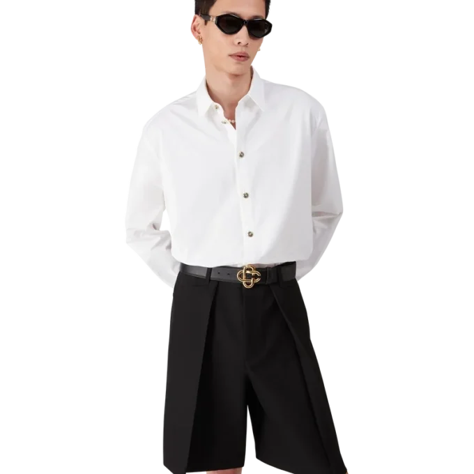 Cămașă albă din bumbac