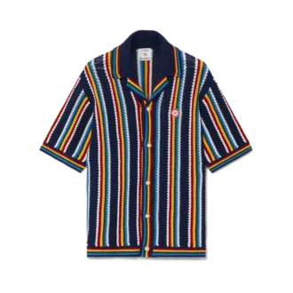 Cămașă cu dungi croșetată