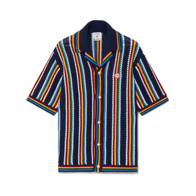 Cămașă cu dungi croșetată Cămașă cu dungi croșetată