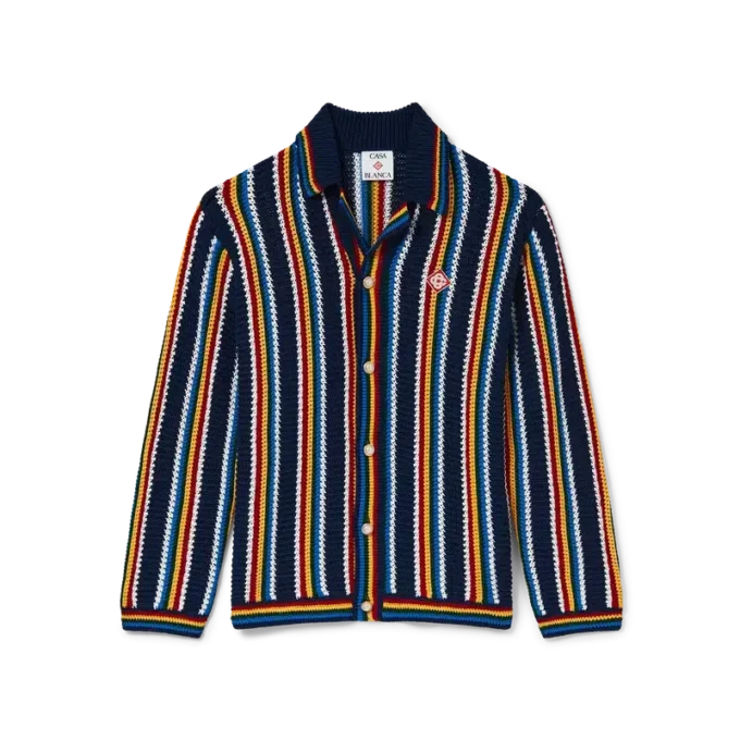 Cămașă cu dungi croșetată Cămașă cu dungi croșetată