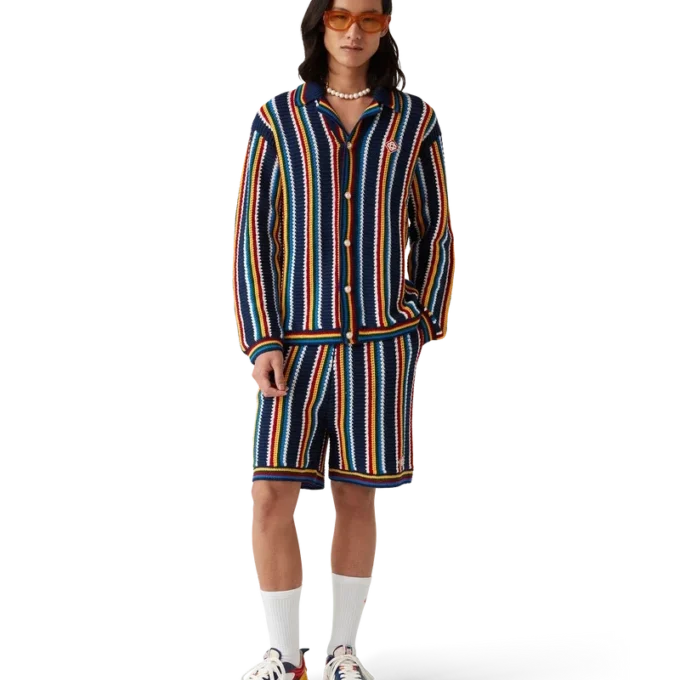 Cămașă cu dungi croșetată Cămașă cu dungi croșetată