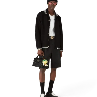 Cămașă cu mâneci lungi din bumbac croșetat brodat