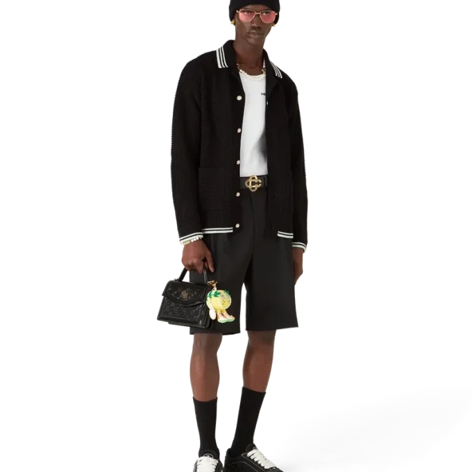 Cămașă cu mâneci lungi din bumbac croșetat brodat