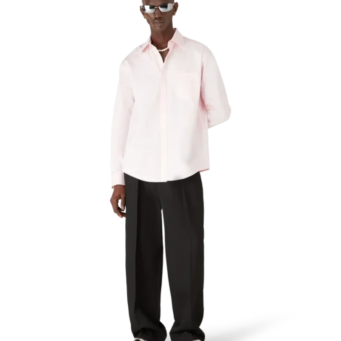 Cămașă cu mâneci lungi din bumbac cu monogramă Cămașă cu mâneci lungi din bumbac cu monogramă