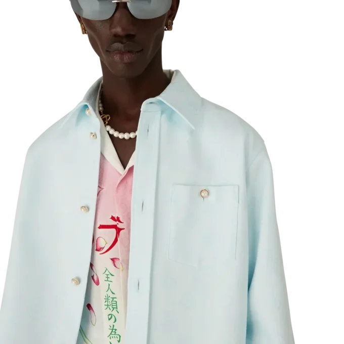 Cămașă cu mâneci lungi din bumbac cu monogramă Cămașă cu mâneci lungi din bumbac cu monogramă