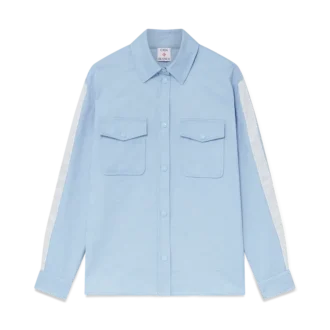 Cămașă cu mâneci lungi și monogramă albastră