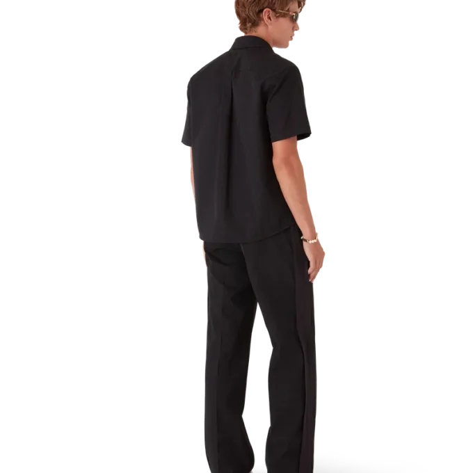 Cămașă cu mâneci scurte din bumbac cu monogramă