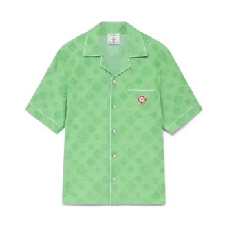 Cămașă cu mâneci scurte din material de prosop cu monogramă