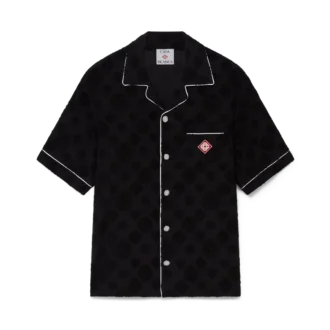 Cămașă cu mâneci scurte din material de prosop cu monogramă