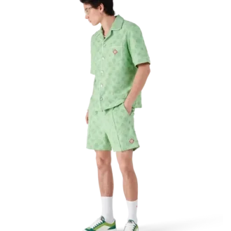 Cămașă cu mâneci scurte din material de prosop cu monogramă