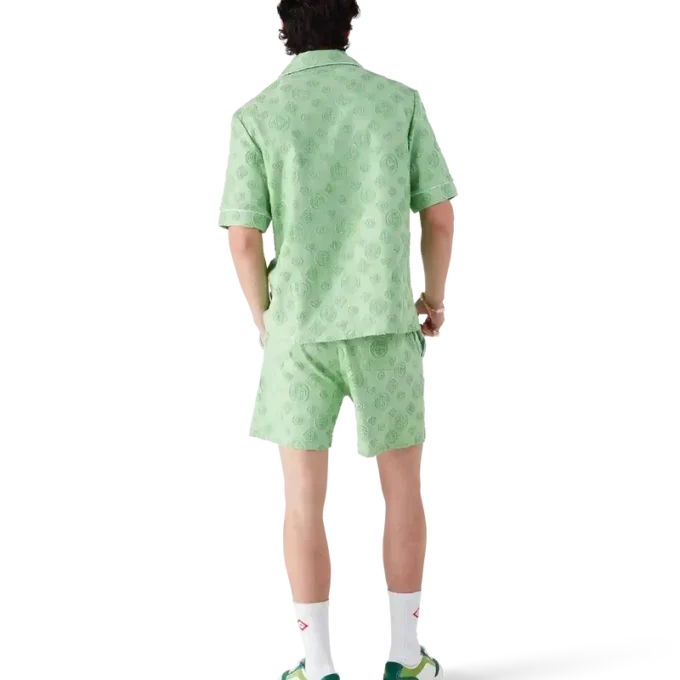 Cămașă cu mâneci scurte din material de prosop cu monogramă Cămașă cu mâneci scurte din material de prosop cu monogramă