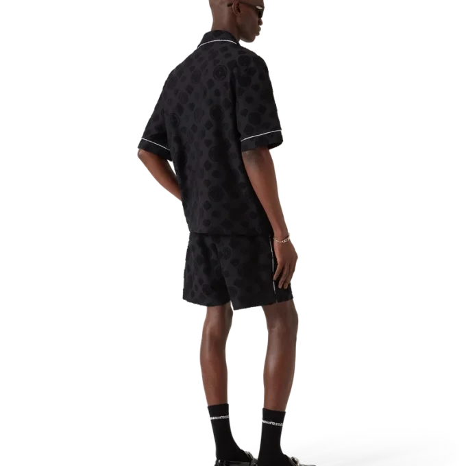 Cămașă cu mâneci scurte din material de prosop cu monogramă