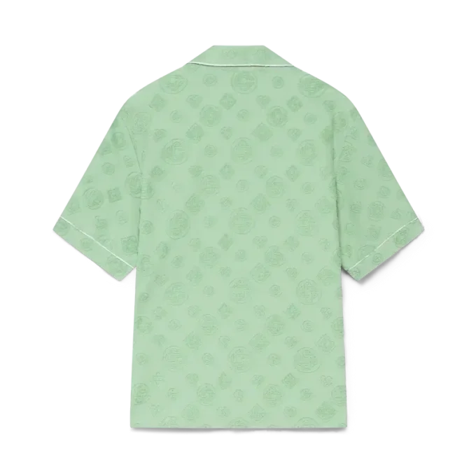 Cămașă cu mâneci scurte din material de prosop cu monogramă Cămașă cu mâneci scurte din material de prosop cu monogramă