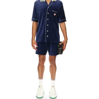 Cămașă cu mâneci scurte din velur Laurel pentru pantaloni scurți