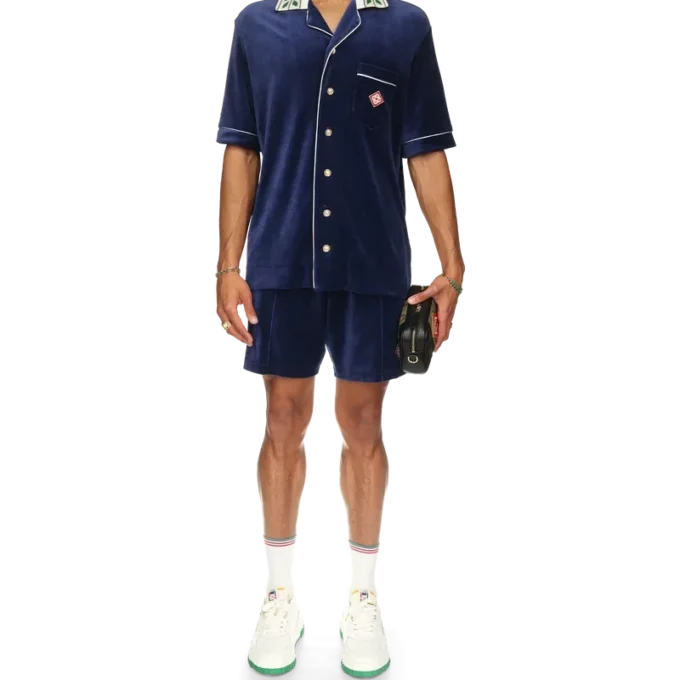 Cămașă cu mâneci scurte din velur Laurel pentru pantaloni scurți Cămașă cu mâneci scurte din velur Laurel pentru pantaloni scurți