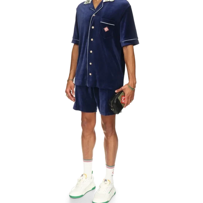 Cămașă cu mâneci scurte din velur Laurel pentru pantaloni scurți Cămașă cu mâneci scurte din velur Laurel pentru pantaloni scurți