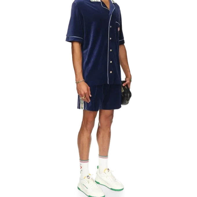 Cămașă cu mâneci scurte din velur Laurel pentru pantaloni scurți Cămașă cu mâneci scurte din velur Laurel pentru pantaloni scurți