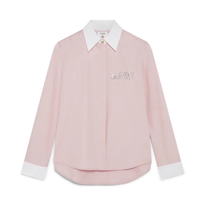 Cămașă cu mâneci scurte și cristale