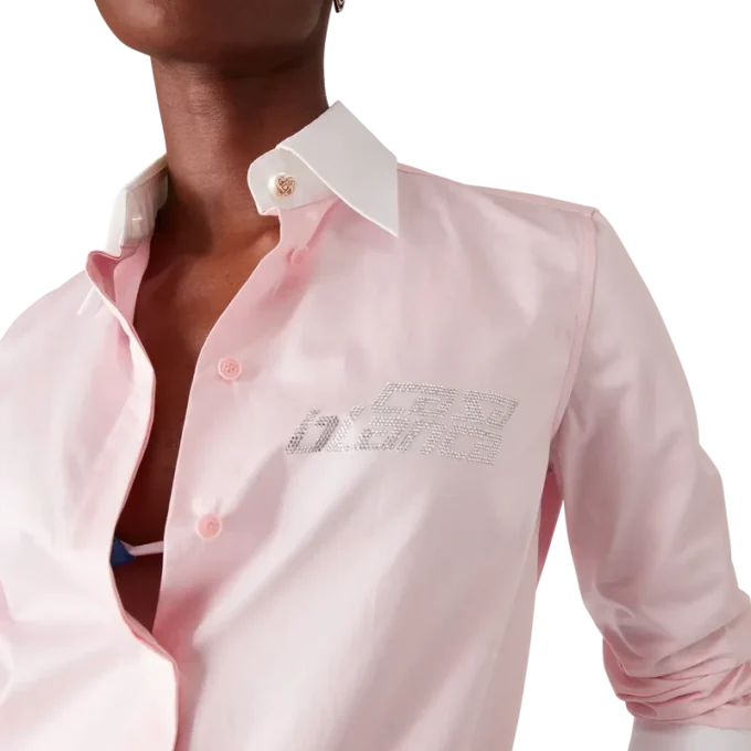 Cămașă cu mâneci scurte și cristale