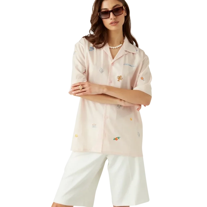 Cămașă cu motiv brodat