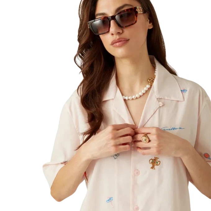 Cămașă cu motiv brodat