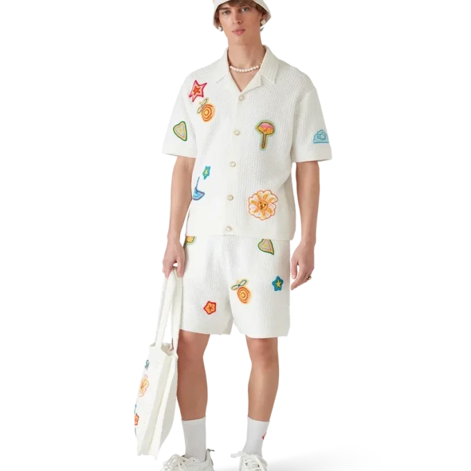 Cămașă cu motive croșetate