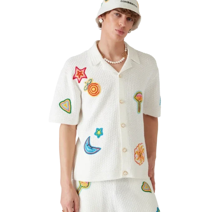 Cămașă cu motive croșetate