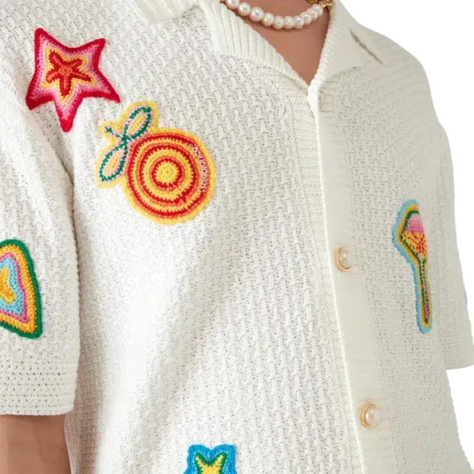 Cămașă cu motive croșetate