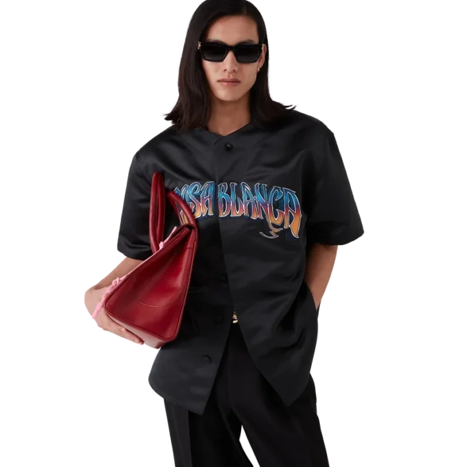 Cămășa de baseball gotic cu mâneci scurte Cămășa de baseball gotic cu mâneci scurte