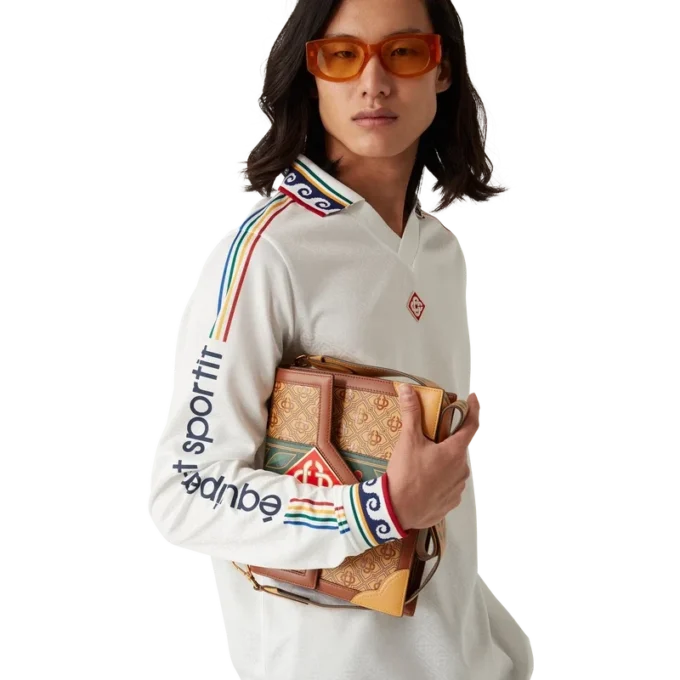 Cămășa de fotbal cu mâneci lungi Jacquard Monogram