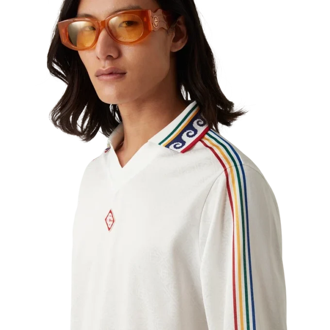 Cămășa de fotbal cu mâneci lungi Jacquard Monogram