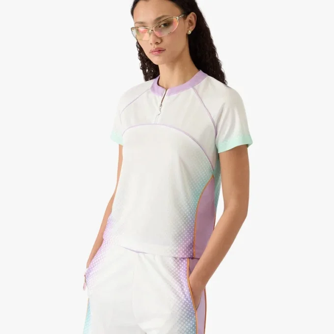 Cămășa de fotbal cu mâneci scurte și efect de gradient de sticlă