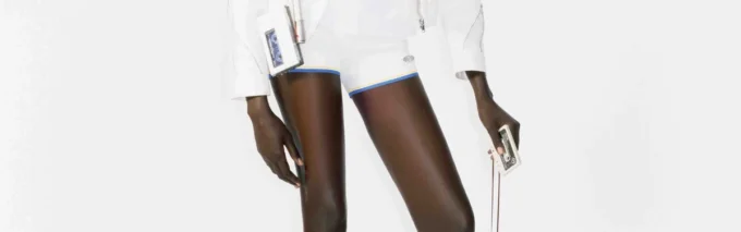 Jachetă albă din bumbac drill cu fermoar