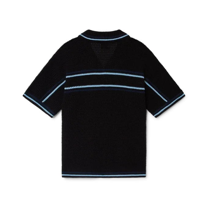 Cămașă din bumbac croșetat cu pantaloni scurți