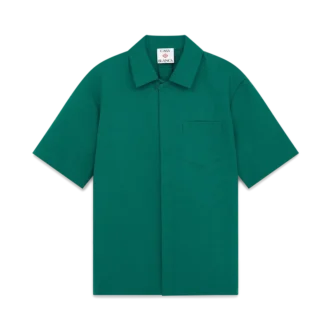 Cămașă din bumbac cu monogramă, cu mâneci scurte și imprimeu jacquard