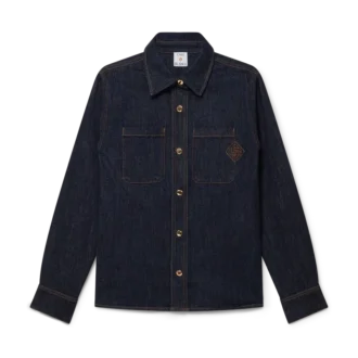 Cămașă din denim cu logo brodat