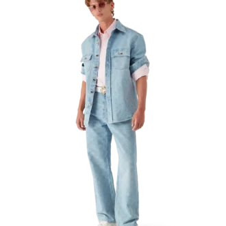 Cămașă din denim cu monogramă