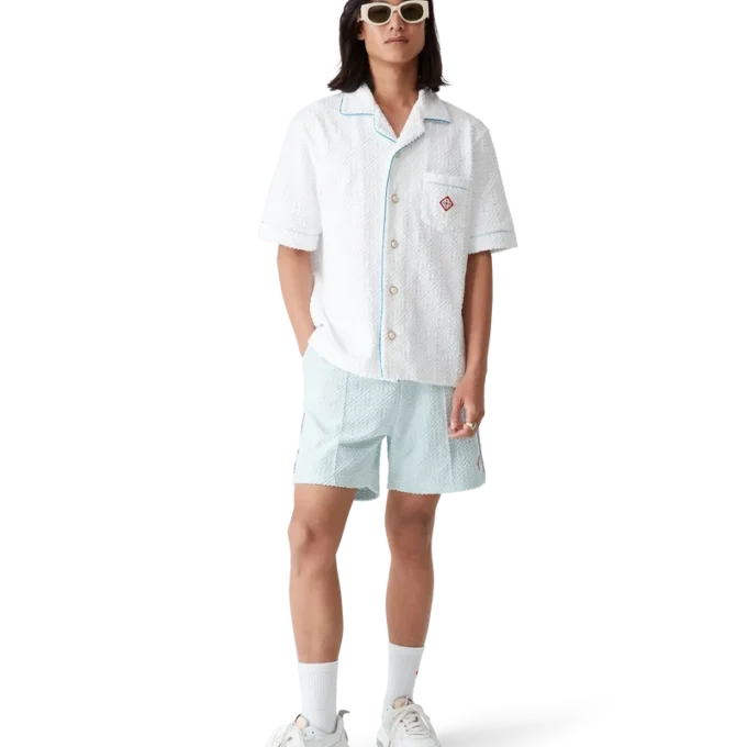 Cămașă din material frotir cu monogramă