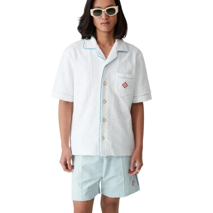 Cămașă din material frotir cu monogramă