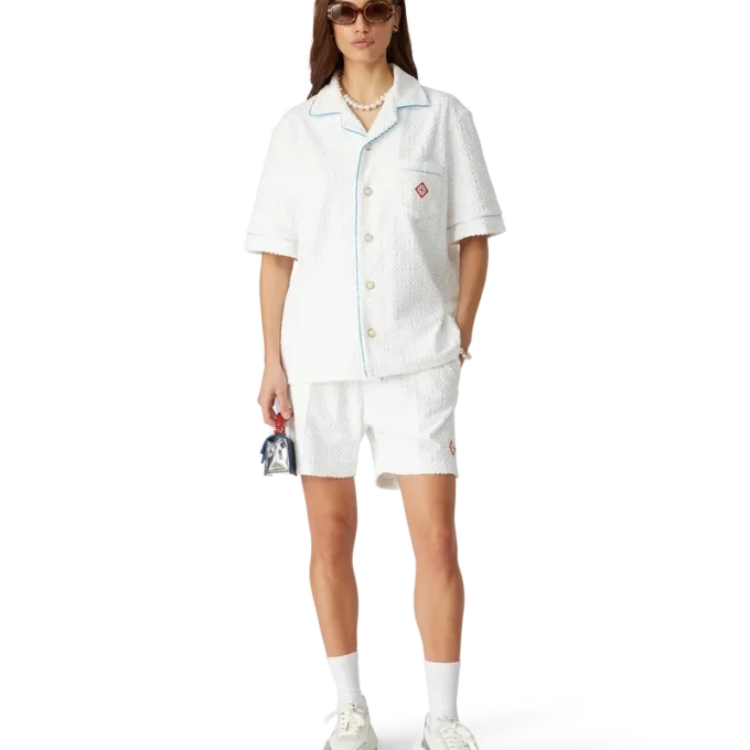 Cămașă din material frotir cu monogramă